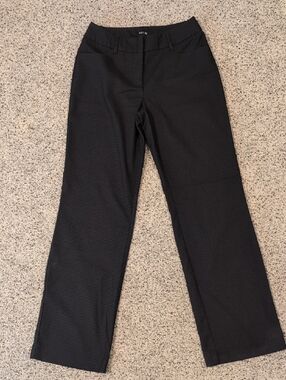 Apt. 9 Black Textured Straight Dress Pants